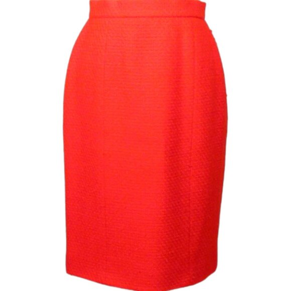 CHANEL WOOL BOUCLÉ PENCIL SKIRT - Picture 1 of 3